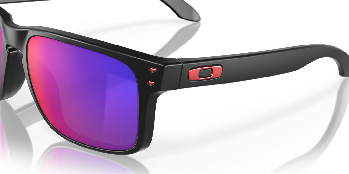 Oakley Holbrook Matte Black Positive Red Iridium Lenses