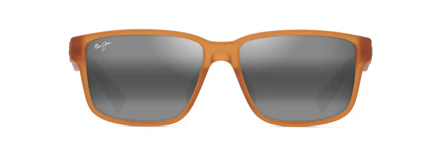 Maui Jim Kuniahi AF Sunglasses - Matte Transparent Orange with Neutral Grey Lenses