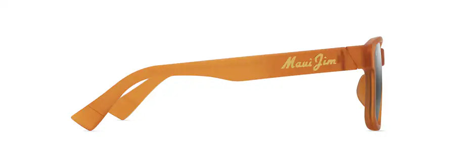 Maui Jim Kuniahi AF Sunglasses - Matte Transparent Orange with Neutral Grey Lenses