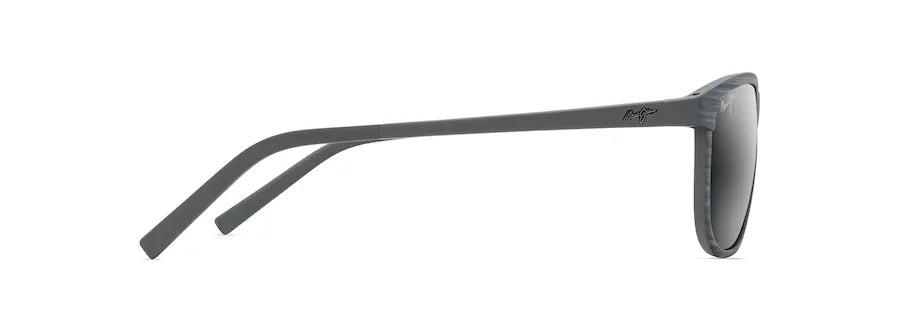 Maui Jim Lele Kawa Polarised Sunglasses - Grey Stripe Frame with Neutral Grey Lenses