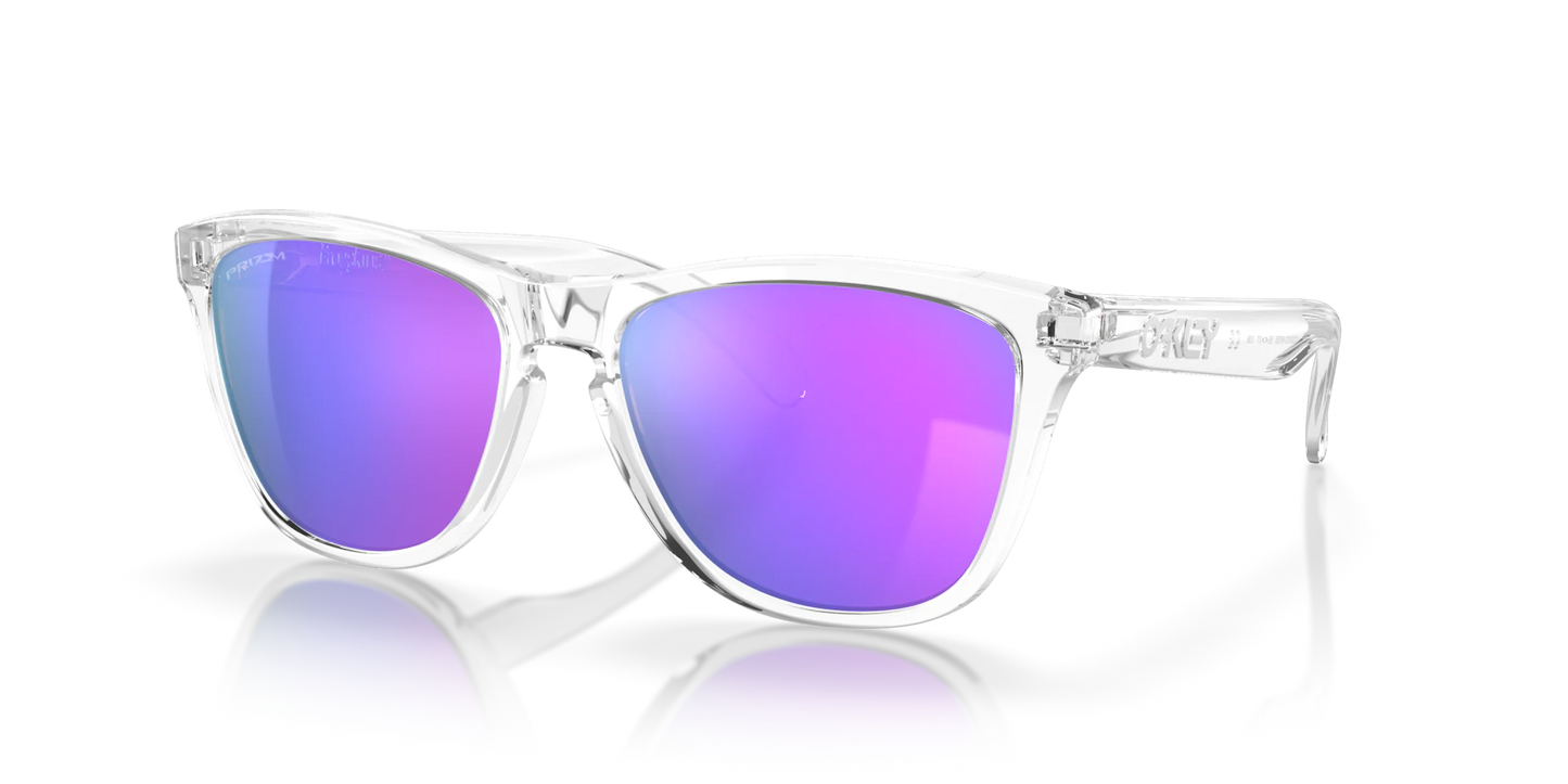 Oakley Frogskins XL - Polished Clear Frame with Prizm Violet Lenses