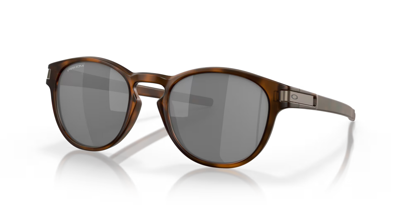 Oakley Latch Sunglasses - Matte Brown Tortoise with Prizm Black Lenses