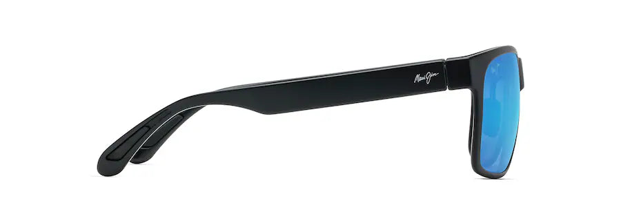 Maui Jim Red Sands Polarised Sunglasses - Matte Black/Blue Hawaii