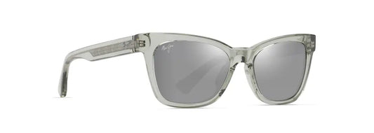 Maui Jim Hiwahiwa Polarised Sunglasses- Shiny Transparent Sage / Neutral Grey
