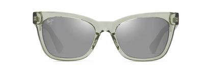 Maui Jim Hiwahiwa Polarised Sunglasses- Shiny Transparent Sage / Neutral Grey