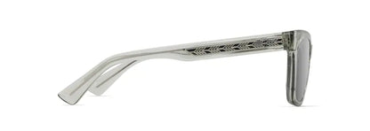 Maui Jim Hiwahiwa Polarised Sunglasses- Shiny Transparent Sage / Neutral Grey