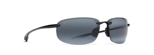 Maui Jim Hookipa Polarised Sunglasses - Gloss Black Frame with Neutral Grey Lenses