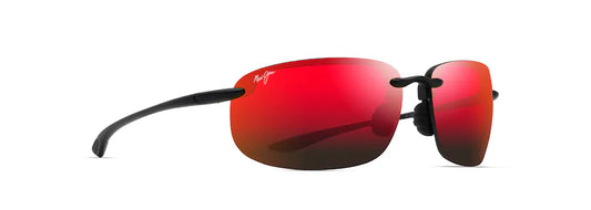 Maui Jim Hookipa  XLarge Sunglasses in Matte Black with HAWAII LAVA™ lenses