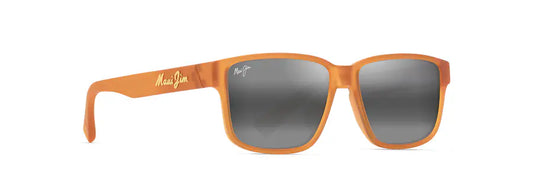 Maui Jim Kuniahi AF Sunglasses - Matte Transparent Orange with Neutral Grey Lenses
