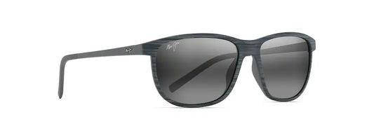 Maui Jim Lele Kawa Polarised Sunglasses - Grey Stripe Frame with Neutral Grey Lenses