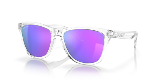 Oakley Frogskins XL - Polished Clear Frame with Prizm Violet Lenses