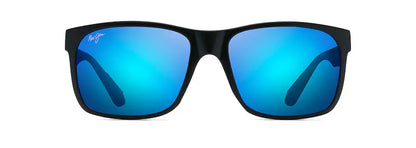 Maui Jim Red Sands Polarised Sunglasses - Matte Black/Blue Hawaii